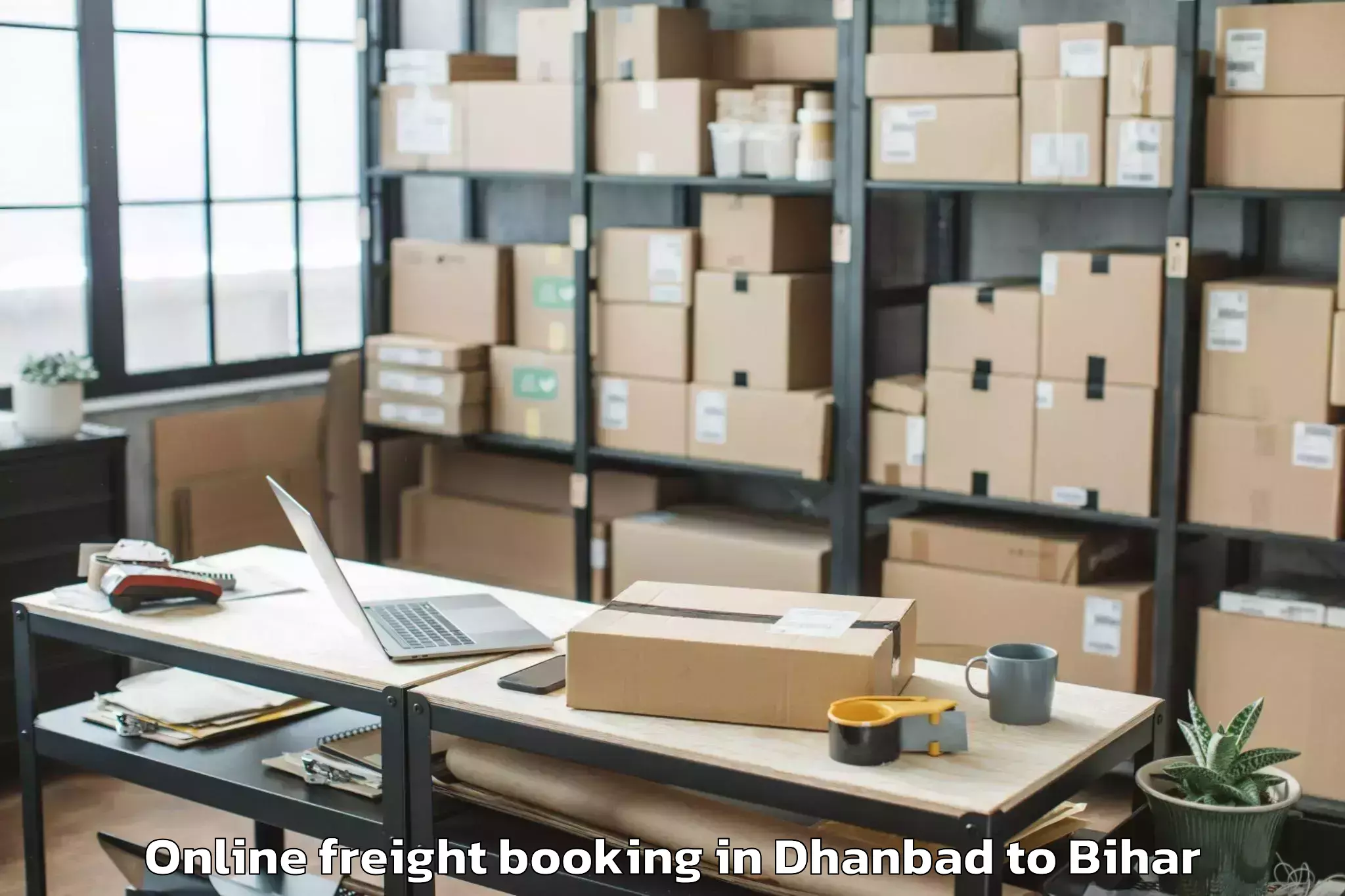 Affordable Dhanbad to Pipra Online Freight Booking